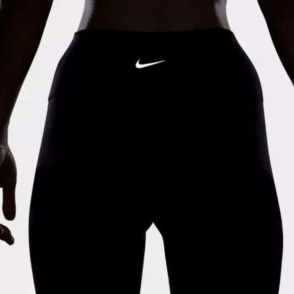 NWT Nike One Women’s High-Waisted 7/8 Leggings w/ Pockets • Black • FN3241-010 - Picture 6 of 13
